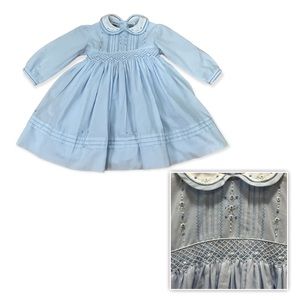 Sarah Louise Hand Smocked Embroidered Dress